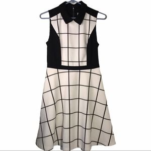 LOFT Ann Taylor Windowpane Collared Dress